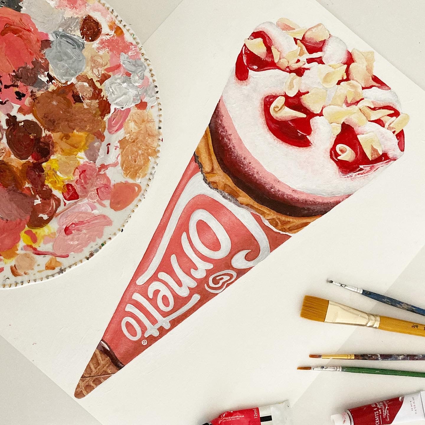 Strawberry Ice Cream Limited Edition Giclée Fine Art Print