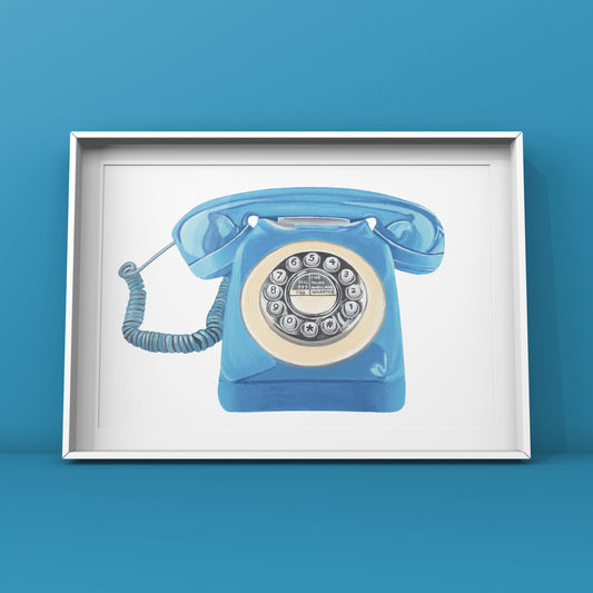 Retro Rotary Phone Limited Edition Giclée Fine Art Print