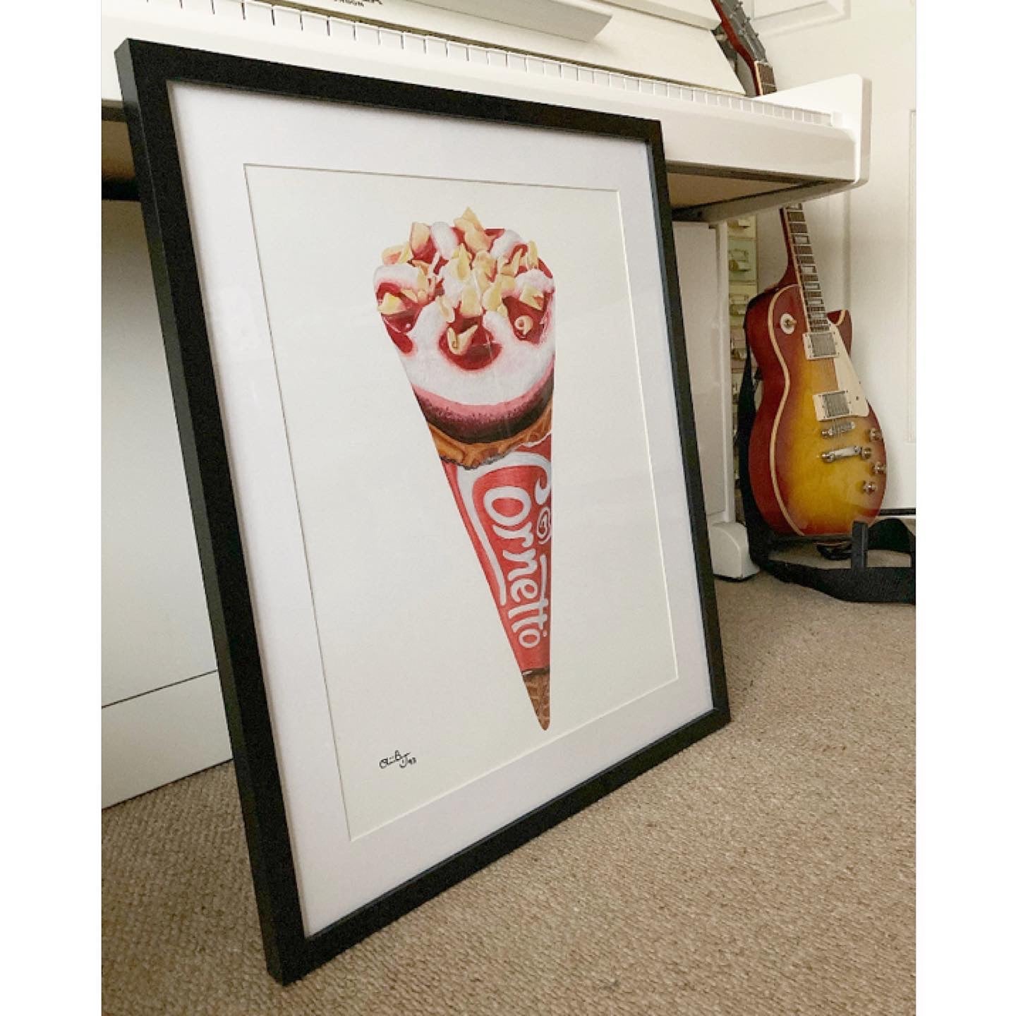 Strawberry Ice Cream Limited Edition Giclée Fine Art Print