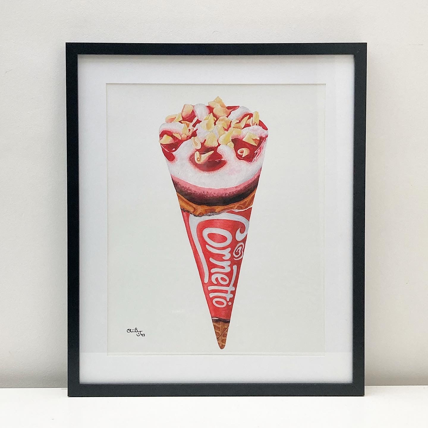 Strawberry Ice Cream Limited Edition Giclée Fine Art Print